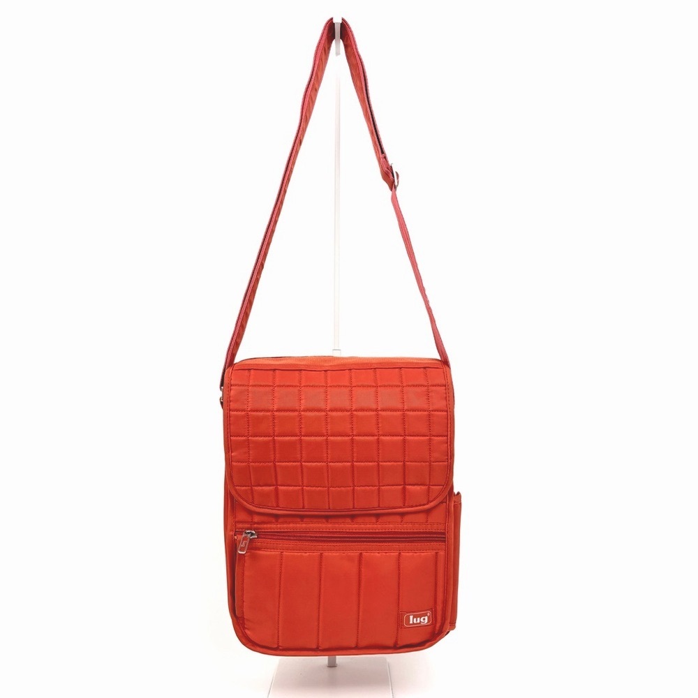 Lug Moped Day Pack Quilted Sunset Orange Travel Crossbody Bag